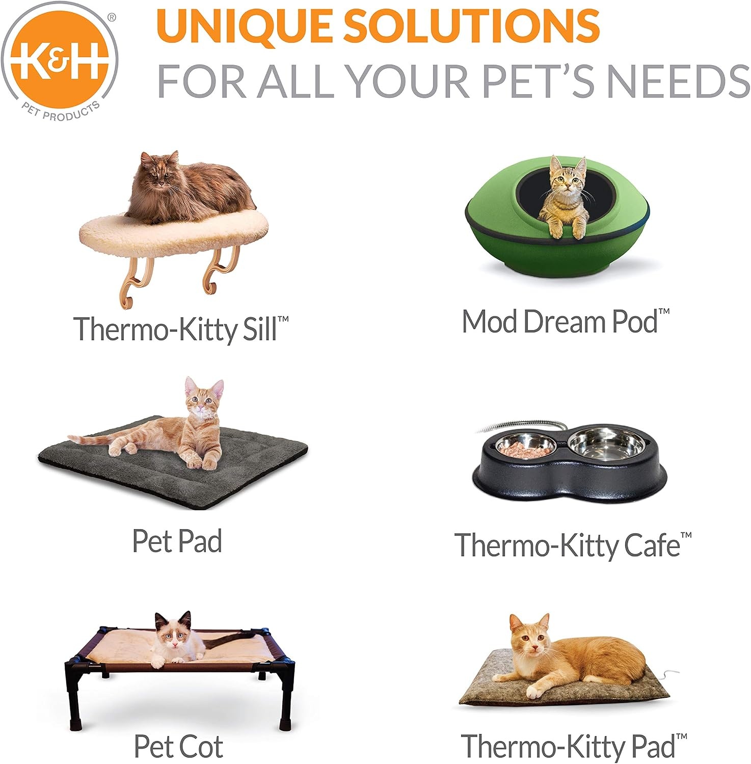 image:imageKampH Heated Cat Bed ThermoKitty Bed Deluxe Indoor Safety Listed 16in  Removable Waterproof Cat Heating Pad Machine Washable Covered Cave Pet Tent for Smaller Kitties Heated Dog Bed Small 4WTan