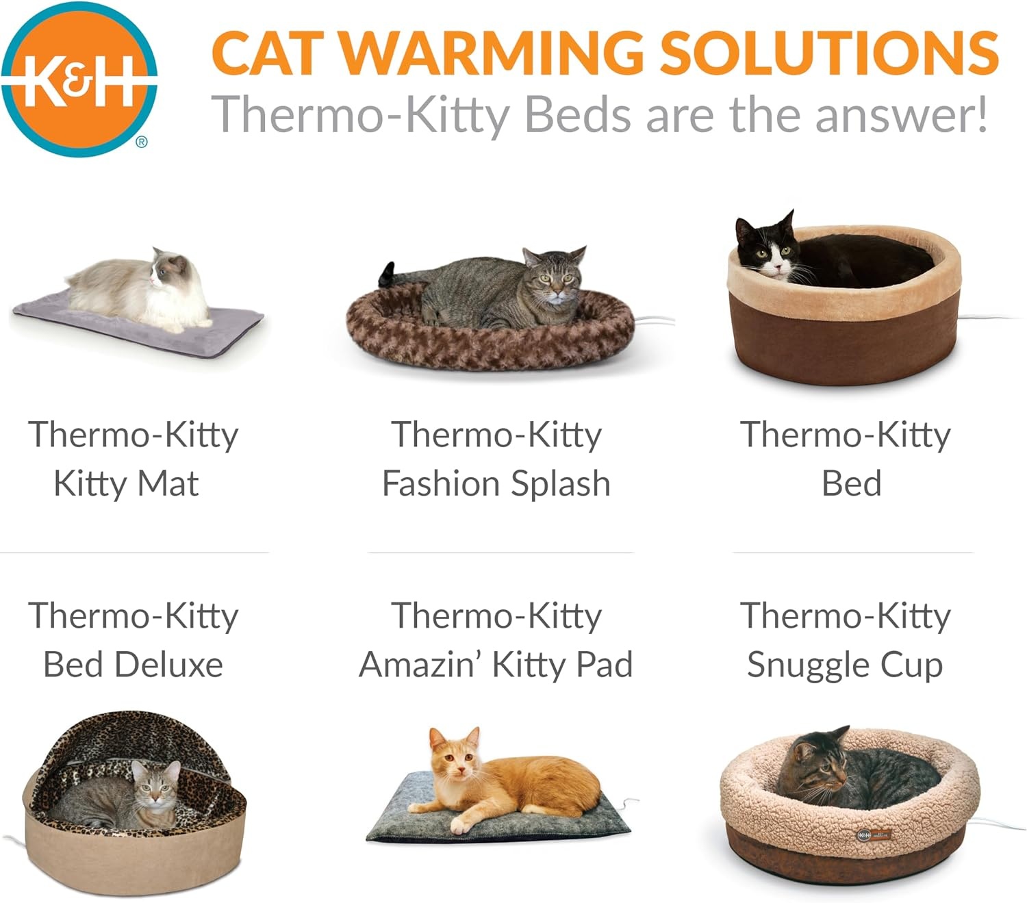 image:imageKampH Heated Cat Bed ThermoKitty Bed Deluxe Indoor Safety Listed 16in  Removable Waterproof Cat Heating Pad Machine Washable Covered Cave Pet Tent for Smaller Kitties Heated Dog Bed Small 4WMocha