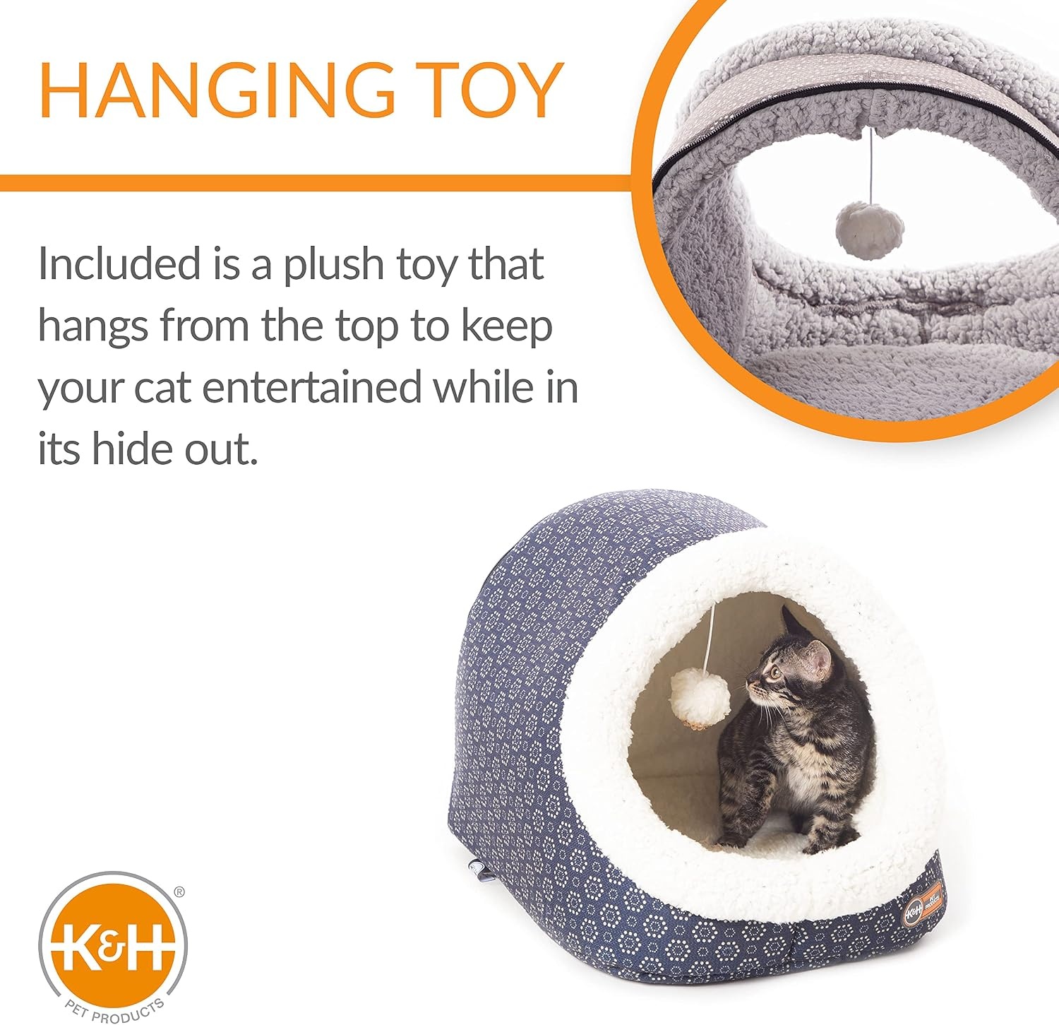 image:imageKampH Heated Cat Bed ThermoPet Cave Indoor Safety Listed 4W NavyGeo  Removable Waterproof Cat Heating Pad Heated Pet Bed for Dogs amp Cats Covered Cave Pet Tent Collapsible Machine WashableNavyGeo Flower