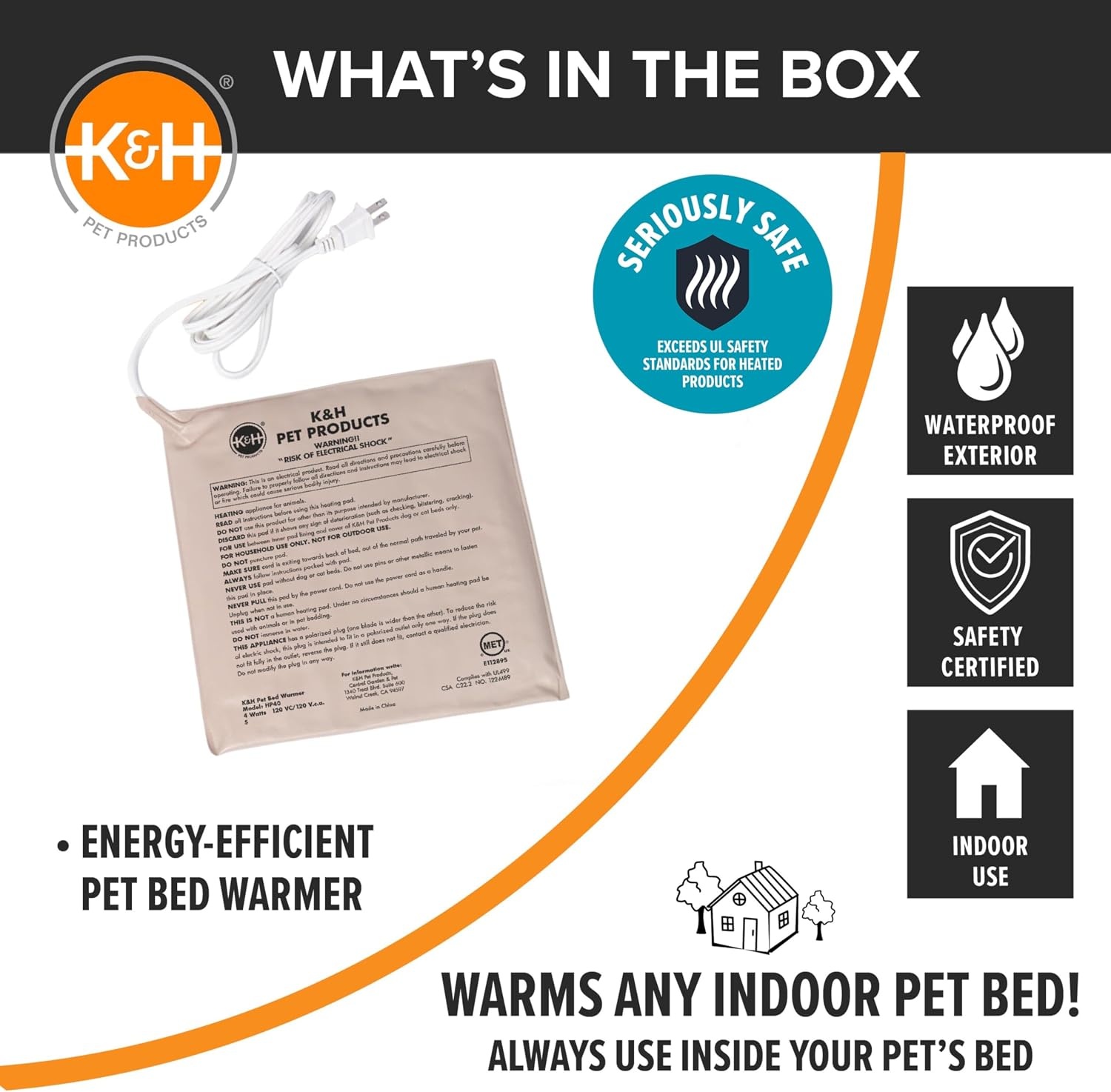 image:imageKampH Pet Bed Warmer Safety Listed Dog Heating Pad XL 255x1575in Tan  Create Your Own Heated Dog Bed with The KampH Warmer Waterproof Indoor Heated Warming Pad Insert Smart Automatic TemperatureSmall