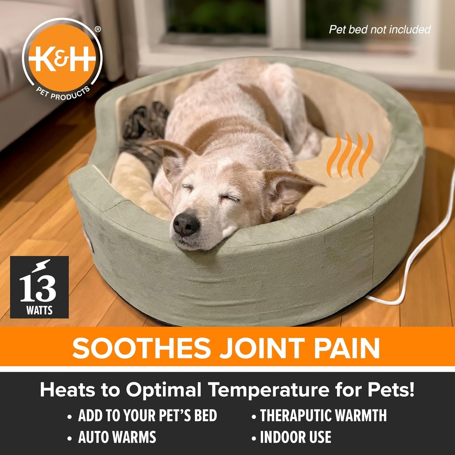 image:imageKampH Pet Bed Warmer Safety Listed Dog Heating Pad XL 265 X 1675in Gray  Create Your Own Heated Dog Bed with The KampH Warmer Waterproof Indoor Heated Warming Pad Insert Smart Automatic TemperatureGray