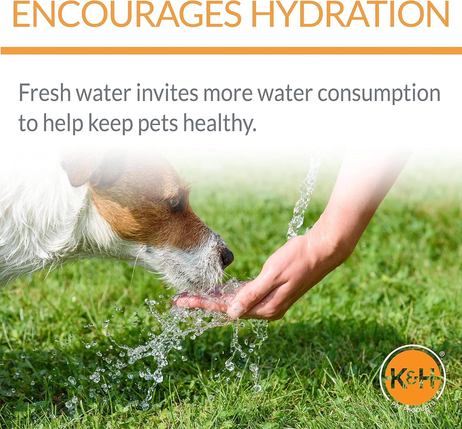 image:imageKampH Pet Products CleanFlow Filtered Water Bowl for Dogs Granite Medium 14 Gallon Bowl  1 Gallon Reservoir