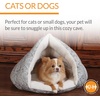 image:imageKampH Cat Bed SelfWarming Hut Cat Cave Bed Small 19x18in Gray  SuperSoft SelfHeating Covered Kitty Tent No Electric Needed to Keep Pets Warm Also for Small Dogs Machine WashableGrayWhite