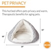 image:imageKampH Cat Bed SelfWarming Hut Cat Cave Bed Small 19x18in Gray  SuperSoft SelfHeating Covered Kitty Tent No Electric Needed to Keep Pets Warm Also for Small Dogs Machine WashableGrayWhite