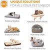 image:imageKampH Cat Bed SelfWarming Hut Cat Cave Bed Small 19x18in Gray  SuperSoft SelfHeating Covered Kitty Tent No Electric Needed to Keep Pets Warm Also for Small Dogs Machine WashableGrayWhite