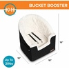 image:imageKampH Dog Car Seat Bucket Booster for Cats amp Dogs Small GrayCream  Better views on rides dog car seats for small dogs with bolster 2 tethers washable cover for 2 small dogs or 1 medium dogBlackCream