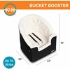 image:imageKampH Dog Car Seat Bucket Booster for Cats amp Dogs Small GrayCream  Better views on rides dog car seats for small dogs with bolster 2 tethers washable cover for 2 small dogs or 1 medium dogBlackCream