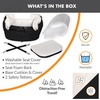 image:imageKampH Dog Car Seat Bucket Booster for Cats amp Dogs Small GrayCream  Better views on rides dog car seats for small dogs with bolster 2 tethers washable cover for 2 small dogs or 1 medium dogBlackCream