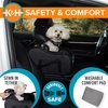 image:imageKampH Dog Car Seat Bucket Booster for Cats amp Dogs Small GrayCream  Better views on rides dog car seats for small dogs with bolster 2 tethers washable cover for 2 small dogs or 1 medium dogCharcoal