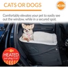 image:imageKampH Dog Car Seat Bucket Booster for Cats amp Dogs Small GrayCream  Better views on rides dog car seats for small dogs with bolster 2 tethers washable cover for 2 small dogs or 1 medium dogCharcoalCream