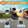 image:imageKampH Dog Car Seat Bucket Booster for Cats amp Dogs Small GrayCream  Better views on rides dog car seats for small dogs with bolster 2 tethers washable cover for 2 small dogs or 1 medium dogCharcoal