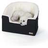 image:imageKampH Dog Car Seat Bucket Booster for Cats amp Dogs Small GrayCream  Better views on rides dog car seats for small dogs with bolster 2 tethers washable cover for 2 small dogs or 1 medium dogBlackCream