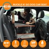 image:imageKampH Dog Car Seat Buckle N Go Dog Car Seats for Small Dogs XS 16x14x14in  Secure backseat rides small dog car seat with mesh windows folds flat carseat for dog seat belt tetherGray