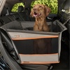 image:imageKampH Dog Car Seat Buckle N Go Dog Car Seats for Small Dogs XS 16x14x14in  Secure backseat rides small dog car seat with mesh windows folds flat carseat for dog seat belt tetherGray