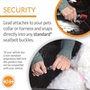 image:imageKampH Dog Car Seat Buckle N Go Dog Car Seats for Small Dogs XS 16x14x14in  Secure backseat rides small dog car seat with mesh windows folds flat carseat for dog seat belt tetherTan