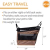 image:imageKampH Dog Car Seat Buckle N Go Dog Car Seats for Small Dogs XS 16x14x14in  Secure backseat rides small dog car seat with mesh windows folds flat carseat for dog seat belt tetherTan