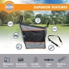 image:imageKampH Dog Car Seat Buckle N Go Dog Car Seats for Small Dogs XS 16x14x14in  Secure backseat rides small dog car seat with mesh windows folds flat carseat for dog seat belt tetherGray