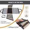 image:imageKampH Dog Car Seat Buckle N Go Dog Car Seats for Small Dogs XS 16x14x14in  Secure backseat rides small dog car seat with mesh windows folds flat carseat for dog seat belt tetherGray