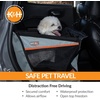 image:imageKampH Dog Car Seat Buckle N Go Dog Car Seats for Small Dogs XS 16x14x14in  Secure backseat rides small dog car seat with mesh windows folds flat carseat for dog seat belt tetherGray