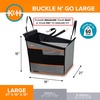 image:imageKampH Dog Car Seat Buckle N Go Dog Car Seats for Small Dogs XS 16x14x14in  Secure backseat rides small dog car seat with mesh windows folds flat carseat for dog seat belt tetherGray