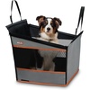 image:imageKampH Dog Car Seat Buckle N Go Dog Car Seats for Small Dogs XS 16x14x14in  Secure backseat rides small dog car seat with mesh windows folds flat carseat for dog seat belt tetherGray