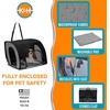 image:imageKampH Dog Car Seat Travel Safety Carrier for Pets Medium GrayBlack  Enclosed Car Seat for Dogs SoftSided Covered Pet Carrier Washable Pad Multiple Entrances Mesh Windows 24x19x17in240L x 190W x 170H