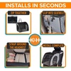 image:imageKampH Dog Car Seat Travel Safety Carrier for Pets Medium GrayBlack  Enclosed Car Seat for Dogs SoftSided Covered Pet Carrier Washable Pad Multiple Entrances Mesh Windows 24x19x17in170L x 160W x 150H