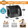 image:imageKampH Dog Car Seat Travel Safety Carrier for Pets Medium GrayBlack  Enclosed Car Seat for Dogs SoftSided Covered Pet Carrier Washable Pad Multiple Entrances Mesh Windows 24x19x17in295L x 220W x 255H