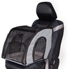 image:imageKampH Dog Car Seat Travel Safety Carrier for Pets Medium GrayBlack  Enclosed Car Seat for Dogs SoftSided Covered Pet Carrier Washable Pad Multiple Entrances Mesh Windows 24x19x17in240L x 190W x 170H