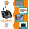 image:imageKampH Dog Car Seat Travel Safety Carrier for Pets Medium GrayBlack  Enclosed Car Seat for Dogs SoftSided Covered Pet Carrier Washable Pad Multiple Entrances Mesh Windows 24x19x17in170L x 160W x 150H