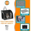 image:imageKampH Dog Car Seat Travel Safety Carrier for Pets Medium GrayBlack  Enclosed Car Seat for Dogs SoftSided Covered Pet Carrier Washable Pad Multiple Entrances Mesh Windows 24x19x17in295L x 220W x 255H