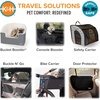 image:imageKampH Dog Car Seat Travel Safety Carrier for Pets Medium GrayBlack  Enclosed Car Seat for Dogs SoftSided Covered Pet Carrier Washable Pad Multiple Entrances Mesh Windows 24x19x17in295L x 220W x 255H
