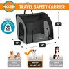 image:imageKampH Dog Car Seat Travel Safety Carrier for Pets Medium GrayBlack  Enclosed Car Seat for Dogs SoftSided Covered Pet Carrier Washable Pad Multiple Entrances Mesh Windows 24x19x17in240L x 190W x 170H