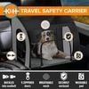 image:imageKampH Dog Car Seat Travel Safety Carrier for Pets Medium GrayBlack  Enclosed Car Seat for Dogs SoftSided Covered Pet Carrier Washable Pad Multiple Entrances Mesh Windows 24x19x17in295L x 220W x 255H