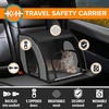 image:imageKampH Dog Car Seat Travel Safety Carrier for Pets Medium GrayBlack  Enclosed Car Seat for Dogs SoftSided Covered Pet Carrier Washable Pad Multiple Entrances Mesh Windows 24x19x17in170L x 160W x 150H