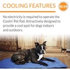 image:imageKampH Dog Cooling Mat Coolin Pet Pad  XLarge 38x27in Chill Blue  Portable Cooling Mat for Dogs Travel or in Home Perfect for Carriers Crates Outdoor Houses Yards Porches amp Pet BedsSmall 11 in x 15 in