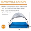 image:imageKampH Dog Pool Portable Pet Bath Large 42x30in Chill Blue  Dog Pools for Large Dogs amp Puppies Splash Pad Foldable Pool Design Heavy Duty Liner with Metal Frame Easy Drain PlugPool Canopy