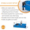 image:imageKampH Dog Pool Portable Pet Bath Large 42x30in Chill Blue  Dog Pools for Large Dogs amp Puppies Splash Pad Foldable Pool Design Heavy Duty Liner with Metal Frame Easy Drain PlugPet Pool