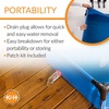 image:imageKampH Dog Pool Portable Pet Bath Large 42x30in Chill Blue  Dog Pools for Large Dogs amp Puppies Splash Pad Foldable Pool Design Heavy Duty Liner with Metal Frame Easy Drain PlugPet Pool