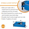 image:imageKampH Dog Pool Portable Pet Bath Large 42x30in Chill Blue  Dog Pools for Large Dogs amp Puppies Splash Pad Foldable Pool Design Heavy Duty Liner with Metal Frame Easy Drain PlugPet Pool