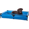 image:imageKampH Dog Pool Portable Pet Bath Large 42x30in Chill Blue  Dog Pools for Large Dogs amp Puppies Splash Pad Foldable Pool Design Heavy Duty Liner with Metal Frame Easy Drain PlugPet Pool