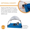 image:imageKampH Dog Pool Portable Pet Bath Large 42x30in Chill Blue  Dog Pools for Large Dogs amp Puppies Splash Pad Foldable Pool Design Heavy Duty Liner with Metal Frame Easy Drain PlugPet Pool