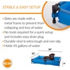 image:imageKampH Dog Pool Portable Pet Bath Large 42x30in Chill Blue  Dog Pools for Large Dogs amp Puppies Splash Pad Foldable Pool Design Heavy Duty Liner with Metal Frame Easy Drain PlugPet Pool