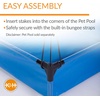 image:imageKampH Dog Pool Portable Pet Bath Large 42x30in Chill Blue  Dog Pools for Large Dogs amp Puppies Splash Pad Foldable Pool Design Heavy Duty Liner with Metal Frame Easy Drain PlugPool Canopy