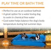 image:imageKampH Dog Pool Portable Pet Bath Large 42x30in Chill Blue  Dog Pools for Large Dogs amp Puppies Splash Pad Foldable Pool Design Heavy Duty Liner with Metal Frame Easy Drain PlugPet Pool