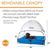 image:imageKampH Dog Pool Portable Pet Bath Large 42x30in Chill Blue  Dog Pools for Large Dogs amp Puppies Splash Pad Foldable Pool Design Heavy Duty Liner with Metal Frame Easy Drain PlugPool Canopy