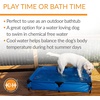 image:imageKampH Dog Pool Portable Pet Bath Large 42x30in Chill Blue  Dog Pools for Large Dogs amp Puppies Splash Pad Foldable Pool Design Heavy Duty Liner with Metal Frame Easy Drain PlugPet Pool