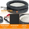 image:imageKampH Heated Cat Bed Thermo Pet Cuddler Indoor Safety Listed Gray 22in  Removable Waterproof Cat Heating Pad Calming Small Donut Heated Dog Bed with Dual Bolsters Machine Washable Non Slip Base