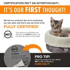 image:imageKampH Heated Cat Bed Thermo Pet Cuddler Indoor Safety Listed Gray 22in  Removable Waterproof Cat Heating Pad Calming Small Donut Heated Dog Bed with Dual Bolsters Machine Washable Non Slip Base