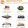 image:imageKampH Heated Cat Bed ThermoKitty Bed Deluxe Indoor Safety Listed 16in  Removable Waterproof Cat Heating Pad Machine Washable Covered Cave Pet Tent for Smaller Kitties Heated Dog Bed Small 4WTan